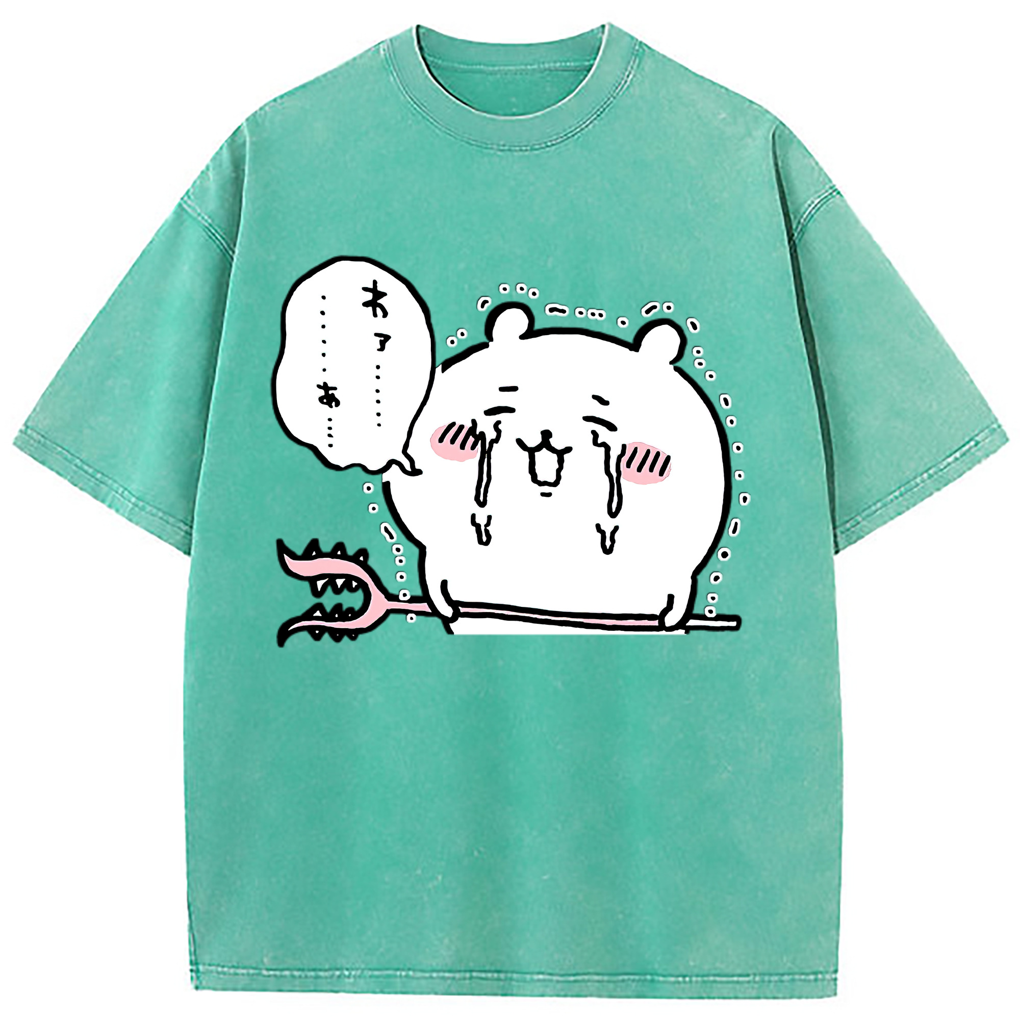 （画像用） ちいかわ ちいかわ Chii-kawa chiikawa 綿100% ヴィンテージ風 半袖Tシャツ（フロントプリント）